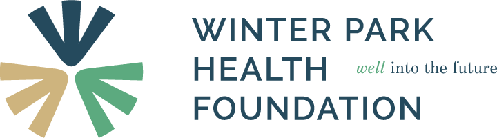 Logo for the Winter Park Health Foundation with the tagline well into the future.